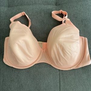 VS Lined Perfect Coverage 38DDD Sheer Pink Bra